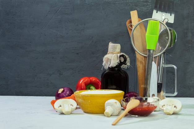 Kuchenny blat z akcesoriami